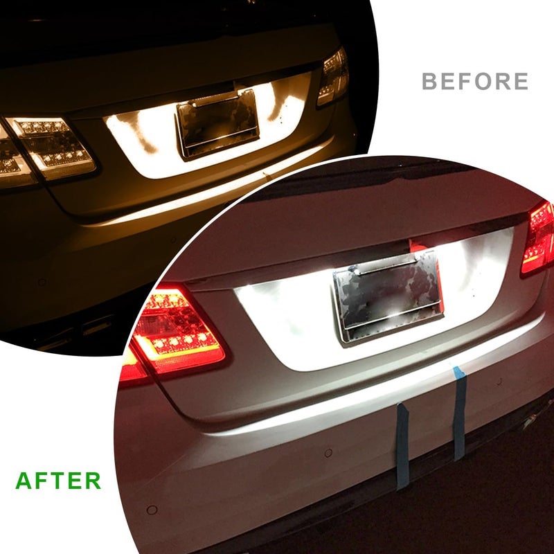 NYTKL 2 PCS Full LED License Plate Light Tag Lamp Assembly, 6000K White Vehicle License Plate Lamp Replacement, Car Tag Light Assembly for Escalade Avalanche Silverado 1500 Yukon (9 Lights) - Image 4